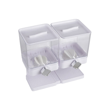 Double Cup Grain Storage Distributor Clear for Rice Cereal Nuts Pasta Use