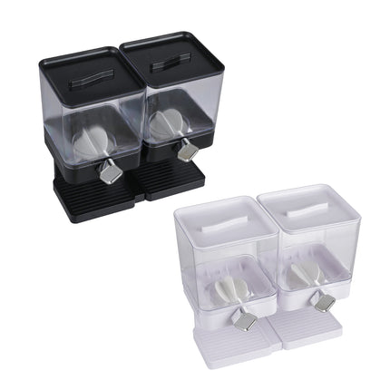 Double Cup Grain Storage Distributor Clear for Rice Cereal Nuts Pasta Use