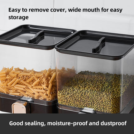 Double Cup Grain Storage Distributor Clear for Rice Cereal Nuts Pasta Use