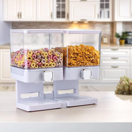 Double Cup Grain Storage Distributor Clear for Rice Cereal Nuts Pasta Use