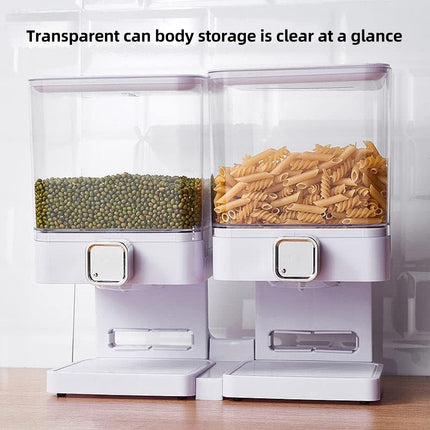 Double Cup Grain Storage Distributor Clear for Rice Cereal Nuts Pasta Use