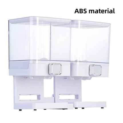 Double Cup Grain Storage Distributor Clear for Rice Cereal Nuts Pasta Use