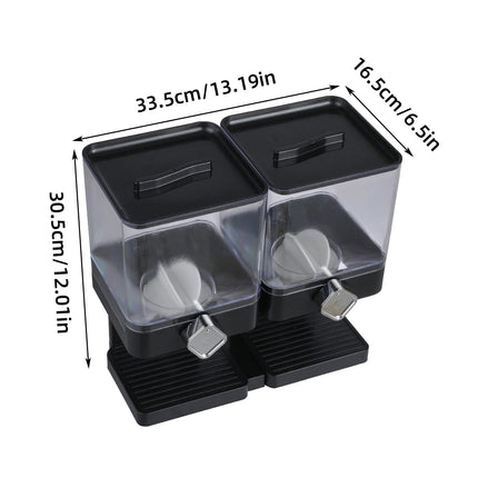 Double Cup Grain Storage Distributor Clear for Rice Cereal Nuts Pasta Use