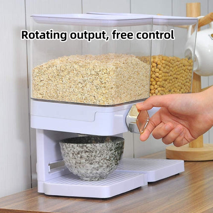 Double Cup Grain Storage Distributor Clear for Rice Cereal Nuts Pasta Use