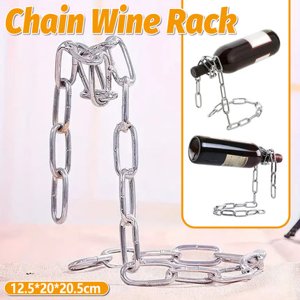 Wine Rack Chain Design Magic Red Wine Holder Decorative Display Stand Bar Home