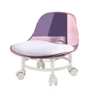 Stool with Universal Wheels Pulley Short Stool with Backrest Comfortable Seat
