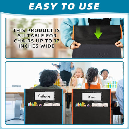 12PCS Classroom Student Chair Back Storage Bag Durable Oxford Fabric Waterproof