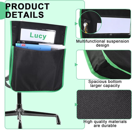 12PCS Classroom Student Chair Back Storage Bag Durable Oxford Fabric Waterproof