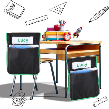 12PCS Classroom Student Chair Back Storage Bag Durable Oxford Fabric Waterproof