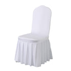 Chair Skirt Cover 2pcs Pleated Cover Hotel Banquet Chair Stool Seat Protector