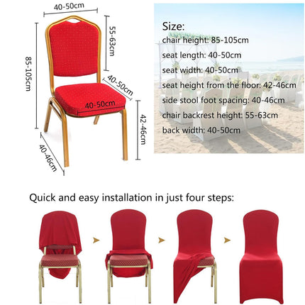 4PCS Universal Elastic Chair Covers Thickened For Hotel Wedding Banquet Decor