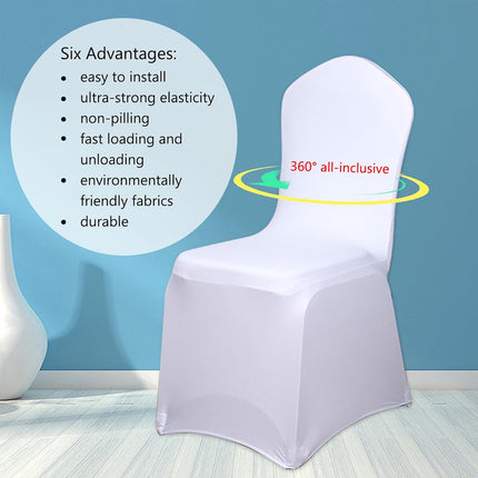 4PCS Universal Elastic Chair Covers Thickened For Hotel Wedding Banquet Decor