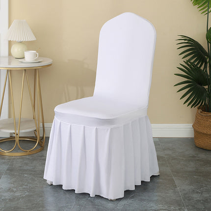 Chair Skirt Cover 2pcs Pleated Cover Hotel Banquet Chair Stool Seat Protector
