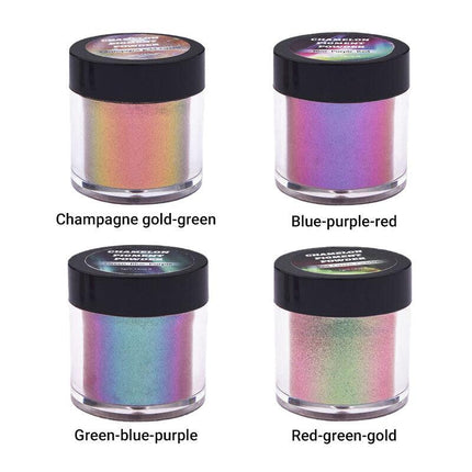4/8/12X Chameleon Pearl Powder Pigment Color Shift Mica Powder Epoxy Resin Craft - Aimall