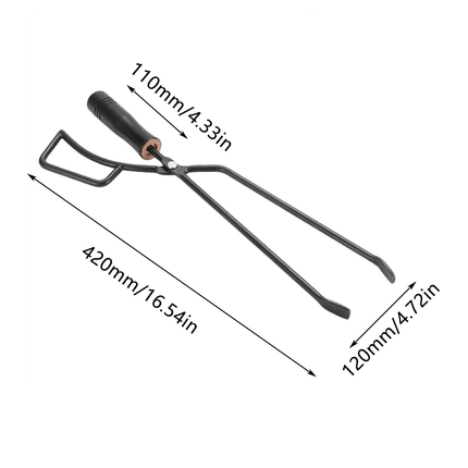 Barbecue Charcoal Tongs Fire Lifting Tool Metal Clamp For Outdoor Cooking Grill