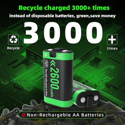 Rechargeable Battery Pack and Charging Dock for Xbox One Series S X Controller