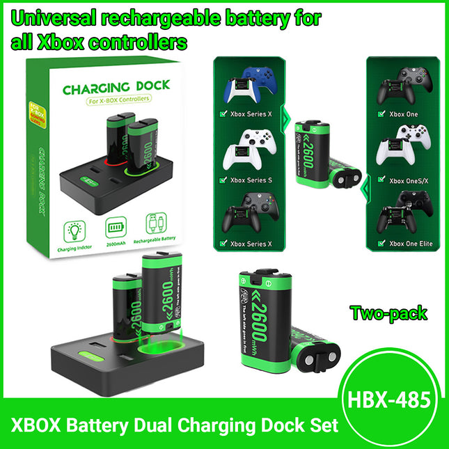 Rechargeable Battery Pack and Charging Dock for Xbox One Series S X Controller