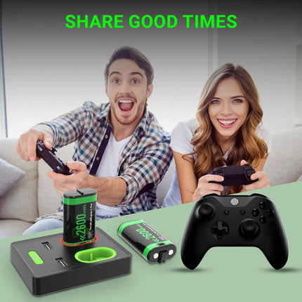 Rechargeable Battery Pack and Charging Dock for Xbox One Series S X Controller