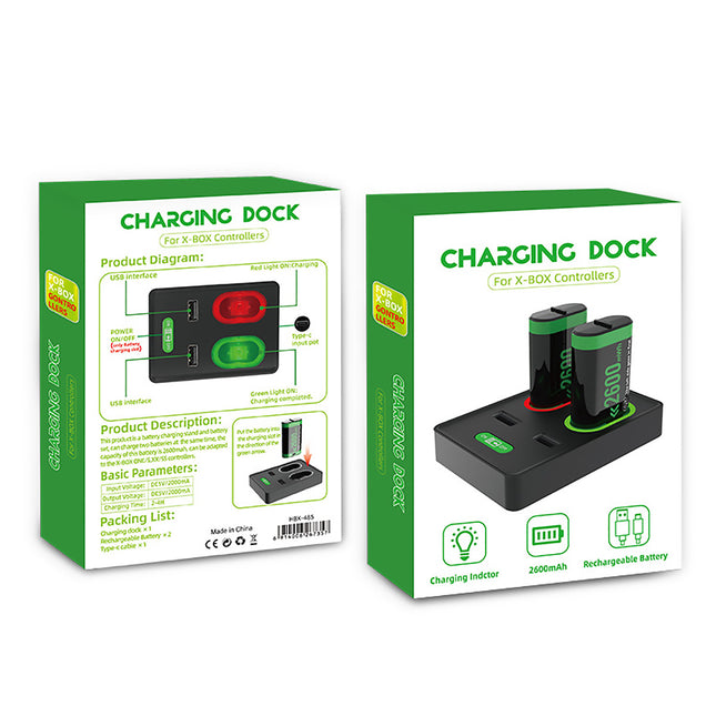 Rechargeable Battery Pack and Charging Dock for Xbox One Series S X Controller
