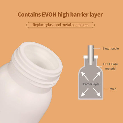 50pcs Chemical Bottle White Plastic Sample Reagent Bottles for Lab Storage