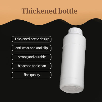 50pcs Chemical Bottle White Plastic Sample Reagent Bottles for Lab Storage