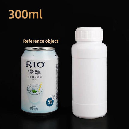 50pcs Chemical Bottle White Plastic Sample Reagent Bottles for Lab Storage