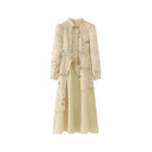 Women's Long Sleeve Cheongsam Vintage New Chinese Style Improved Long Dress - Aimall