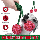 Cotton Rope Dog Toy Cherry Knot Ball Puppy Teeth Grinding Chew Tug