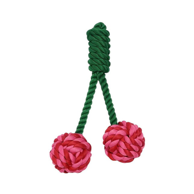 Cotton Rope Dog Toy Cherry Knot Ball Puppy Teeth Grinding Chew Tug