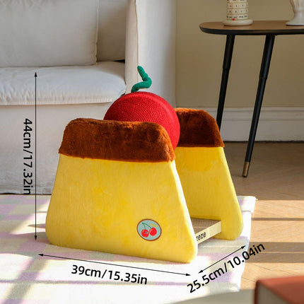 Cherry Pudding Cat Scratching Board 44x39x25.5cm Replaceable Cardboard Insert