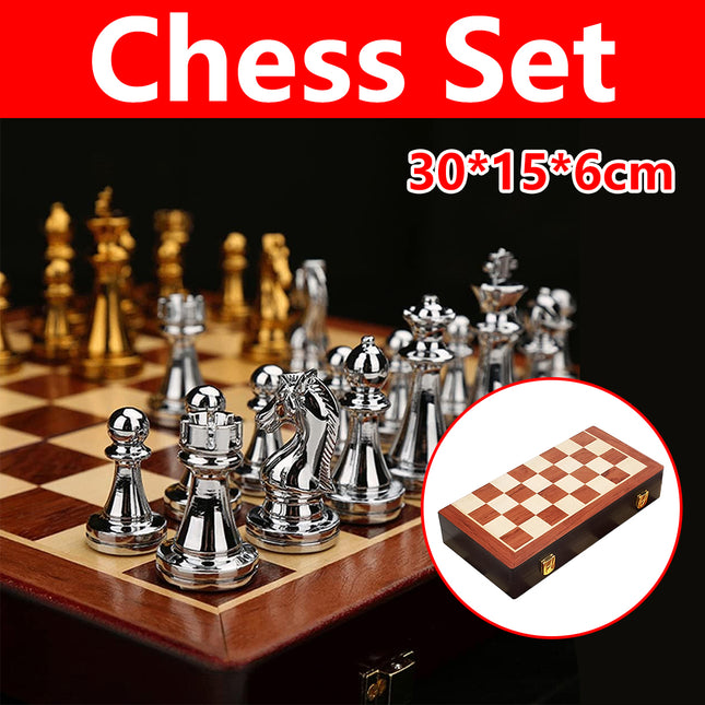 Chess Set Foldable for Adults Kids Travel Home Family Board Game Strategy Toy