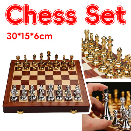 Chess Set Foldable for Adults Kids Travel Home Family Board Game Strategy Toy