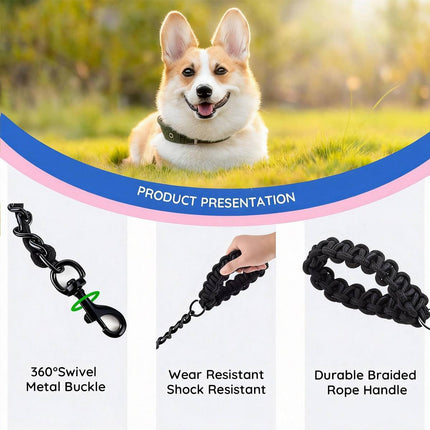Large Heavy Duty Anti Chew Pet Dog Leash Training Leash 165cm For Large Dogs
