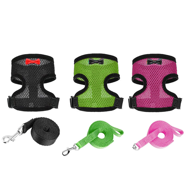 Pet Chicken Harness and Leash Set Adjustable Breathable Walking Vest for Poultry