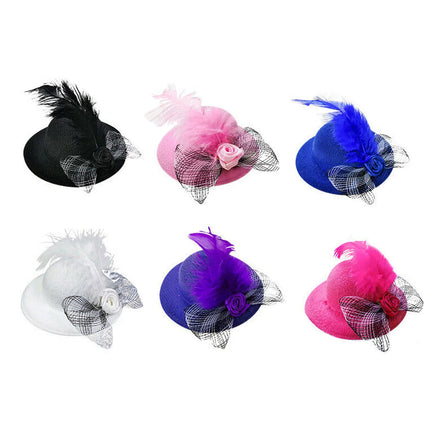 6PCS Rooster Animal Design Chicken Hat with String for Pet Dress Up Pet Headwear