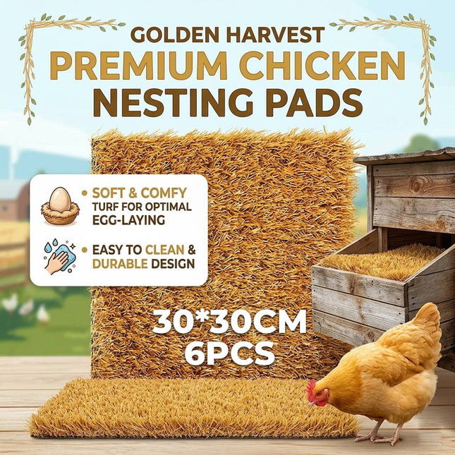 Chicken Nesting Pads Artificial Turf Mats 10 Pack 30cm