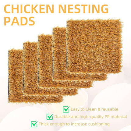 Chicken Nesting Pads Artificial Turf Mats 10 Pack 30cm