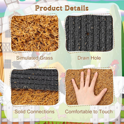 Chicken Nesting Pads Artificial Turf Mats 10 Pack 30cm