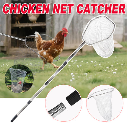 Chicken Catching Net Tool with Telescopic Stainless Steel Handle