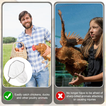 Chicken Catching Net Tool with Telescopic Stainless Steel Handle