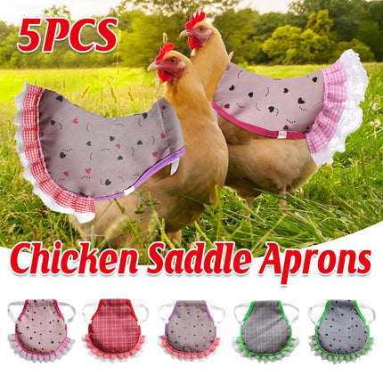5PCS Pet Feather Protector Hen Apron Poultry Protection Apron for Chickens Birds