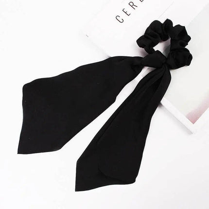 Chiffon Ponytail Scarf Bow Elastic Hair Rope Tie Scrunchies Ribbon Hairtie Bands - Aimall