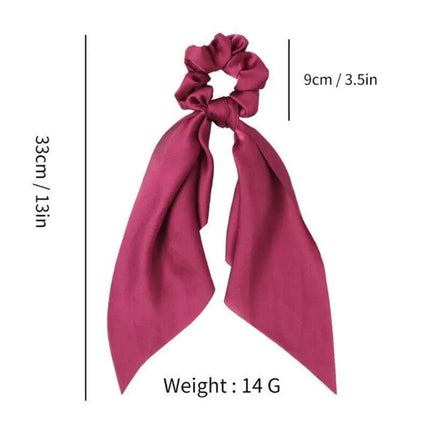 Chiffon Ponytail Scarf Bow Elastic Hair Rope Tie Scrunchies Ribbon Hairtie Bands - Aimall