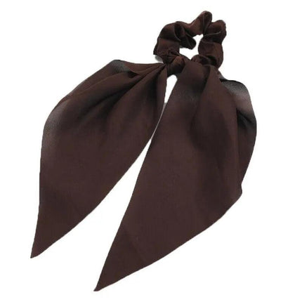 Chiffon Ponytail Scarf Bow Elastic Hair Rope Tie Scrunchies Ribbon Hairtie Bands - Aimall