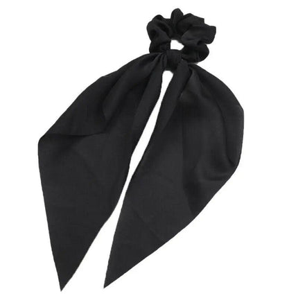 Chiffon Ponytail Scarf Bow Elastic Hair Rope Tie Scrunchies Ribbon Hairtie Bands - Aimall