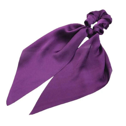 Chiffon Ponytail Scarf Bow Elastic Hair Rope Tie Scrunchies Ribbon Hairtie Bands - Aimall