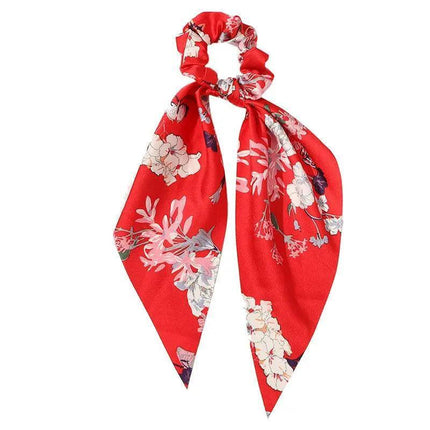 Chiffon Ponytail Scarf Bow Elastic Hair Rope Tie Scrunchies Ribbon Hairtie Bands - Aimall
