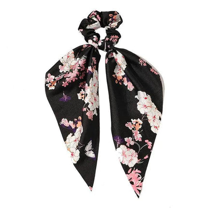 Chiffon Ponytail Scarf Bow Elastic Hair Rope Tie Scrunchies Ribbon Hairtie Bands - Aimall