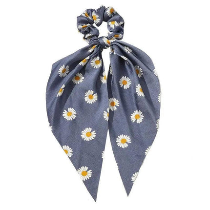 Chiffon Ponytail Scarf Bow Elastic Hair Rope Tie Scrunchies Ribbon Hairtie Bands - Aimall