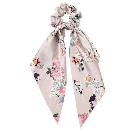Chiffon Ponytail Scarf Bow Elastic Hair Rope Tie Scrunchies Ribbon Hairtie Bands - Aimall
